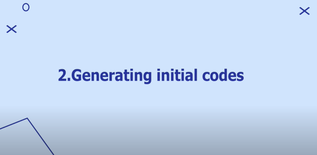 Image of Developing Initial Codes 