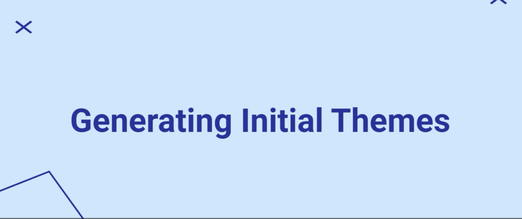 Image of generating initial theme as the third step of the Braun and Clarke thematic analysis framework