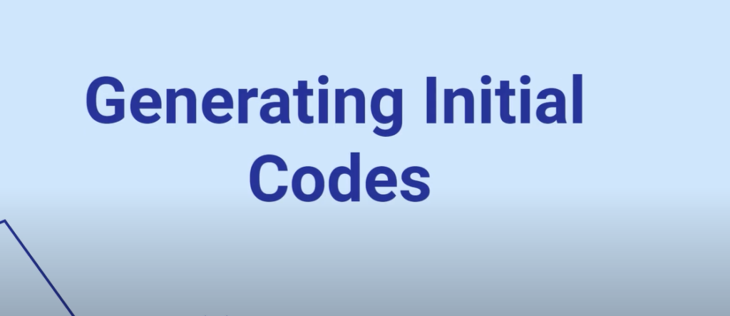  Image of generating initial codes as the second step of the Braun and Clarke thematic analysis framework