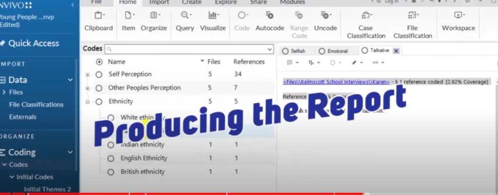 Image of producing the report as the sixth step of thematic analysis