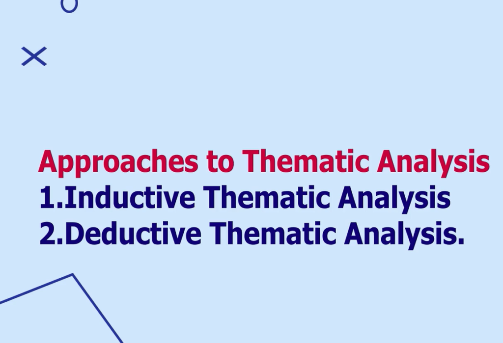 Image listing the two main approaches to thematic analysis