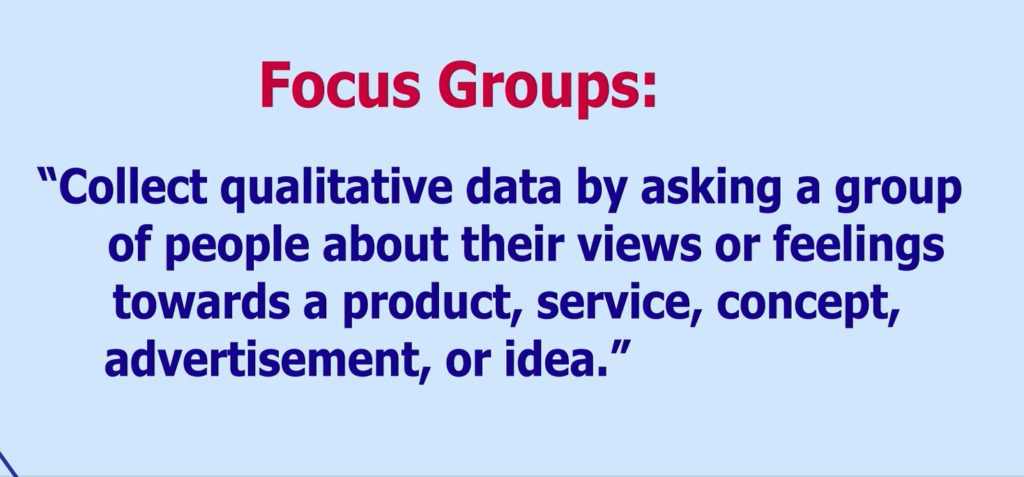 Image defining focus groups