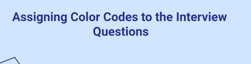 Image of assigning colour codes to interview questions as the second step of thematic analysis in Word and Excel.