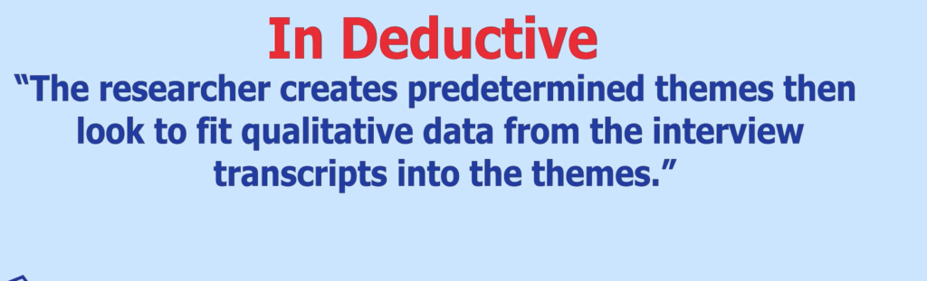 Image describing deductive thematic analysis