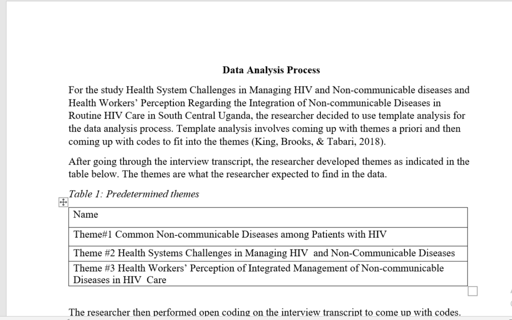 Image showing a section of a findings report