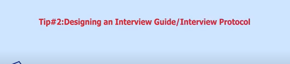 An image showing a tip for conducting interviews in qualitative research