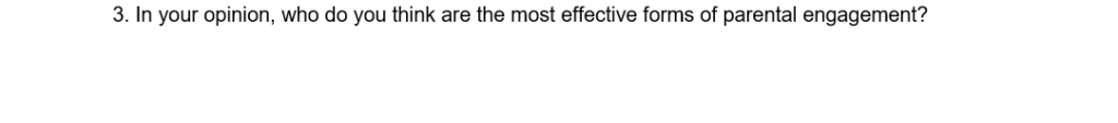 Image showing the third question in an interview protocol