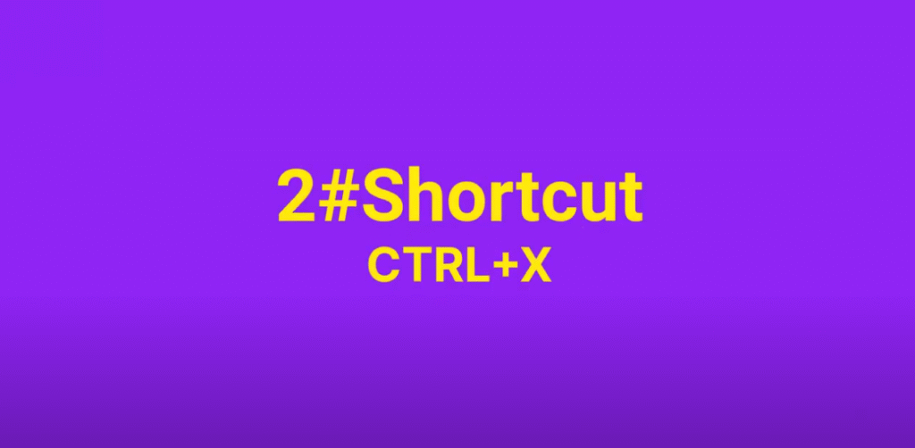NVivo shortcut showing CTRL+X keyboard command to cut selected content.