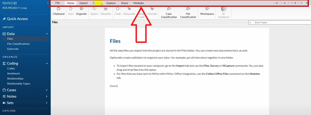 N-Vivo interface highlighting the coding toolbar for Braun and Clarke reflexive thematic analysis.