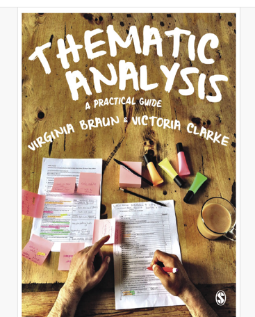 Book of “Thematic Analysis: A Practical Guide” by Braun and Clarke used in NVivo qualitative research.