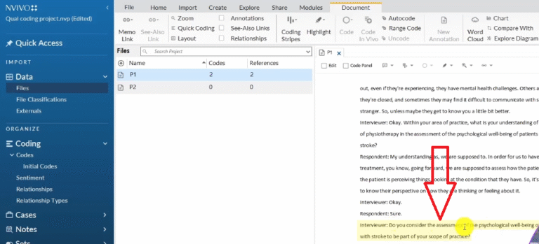 In Vivo Code Example How to Do Qualitative Coding of Interviews in NVivo