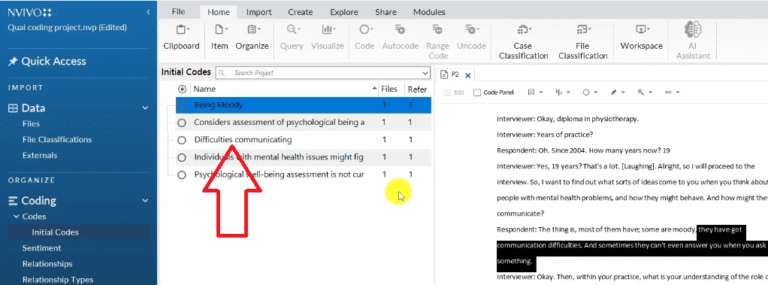 In Vivo Code Example How to Do Qualitative Coding of Interviews in NVivo