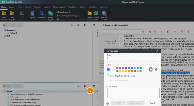 Thematic Analysis in MAXQDA: Coding and Themes Step by Step