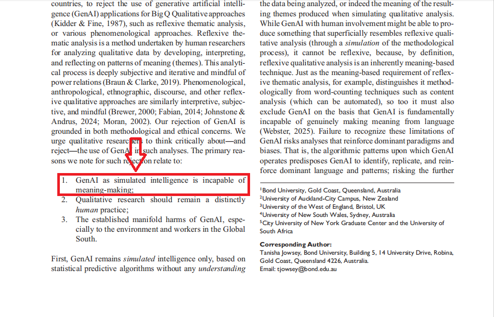 Reason 1: ChatGPT cannot make meaning in thematic analysis