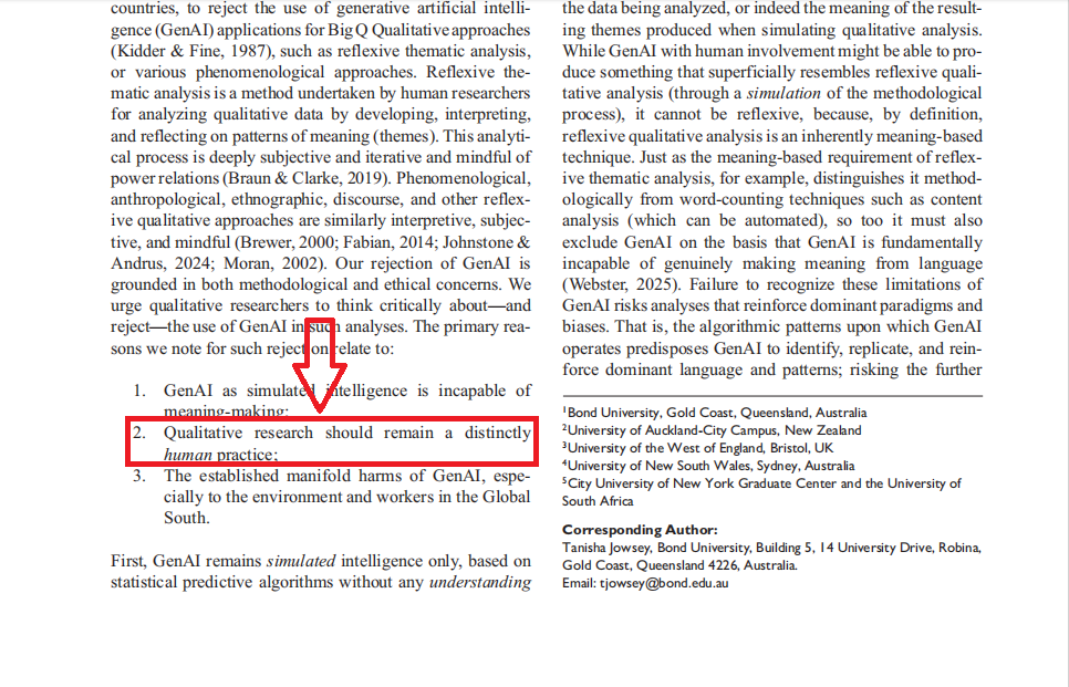Reason 2: reflexive qualitative research is a human practice
