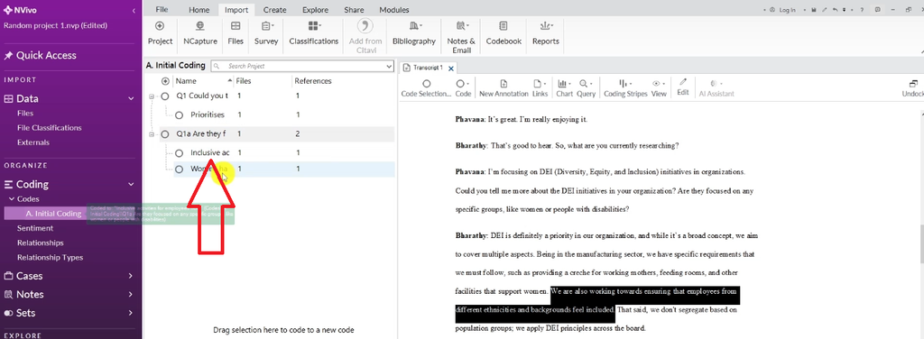 Code for inclusive activities across ethnicities added in NVivo