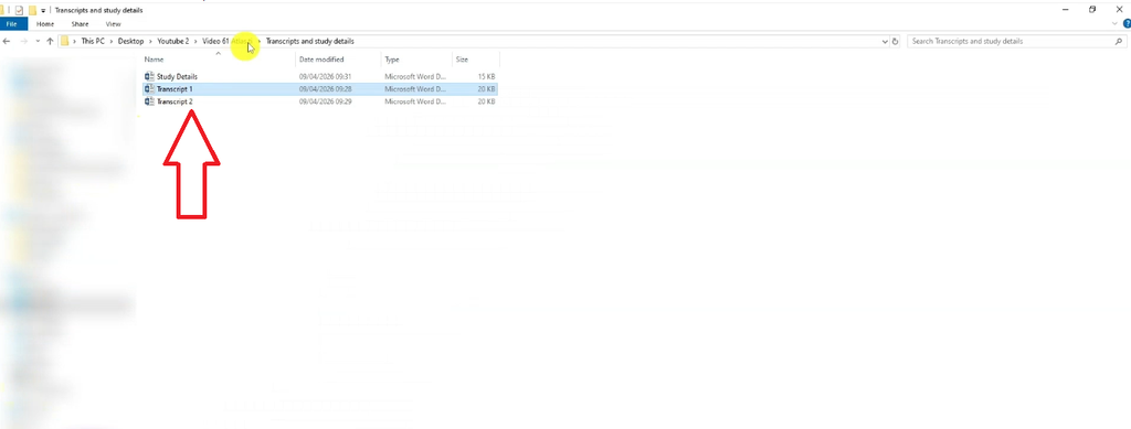 Interview transcript files in a Windows folder, ready to drag into ATLAS.ti